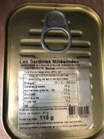 Mängden socker i Sardines millesimées