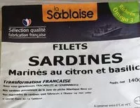 Mängden socker i Filets sardines marines au citron et basilic