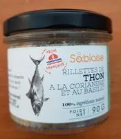 Mängden socker i Rillettes de Thon Coriandre Basilic