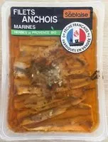 Mängden socker i Filets Anchois Marinés aux herbes de provence Bio