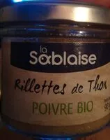 Mängden socker i Rillettes de thon poivre bio