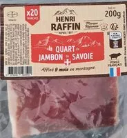 Mängden socker i Quart de Jambon de Savoie