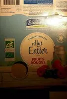 Mängden socker i Yaourt brassé lait entier fruits rouges