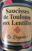Mängden socker i saucisse de Toulouse aux lentilles