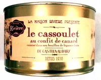 Mängden socker i Le cassoulet au confit de canard de Castelnaudary cuisiné dans son bouillon de légumes frais, boîte 2/1