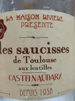 Mängden socker i Saucisses de Toulouse aux lentilles