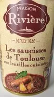 Mängden socker i Les saucisses de Toulouse aux lentilles cuisinées