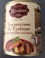 Mängden socker i Les saucisses de Toulouse aux lentilles cuisinées
