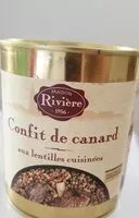 Mängden socker i Lentilles cuisinées au confit de canard
