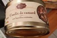 Mängden socker i Confit de canard aux lentilles cuisinées