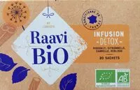 Mängden socker i Infusion detox raavi bio