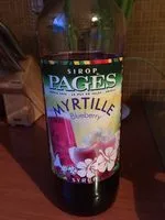 Mängden socker i Sirop de myrtille