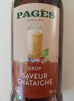 Mängden socker i Sirop saveur Châtaigne