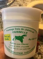 Mängden socker i Fromage frais de chevre en faisselle