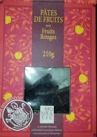 Mängden socker i Pâtes aux fruits rouges, 210g