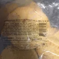 Mängden socker i Burger de Filet de Poulet Halal