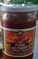 Mängden socker i Purée de piment sambal oelek