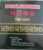 Mängden socker i Thé vert (spécial gunpowder)