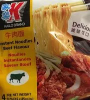 Mängden socker i Instant Noodles Beef Flavour
