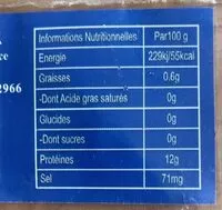 Mängden socker i Filets cabillaud surgele