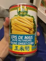 Mängden socker i Épis de maïs jeune au naturel