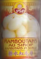 Mängden socker i Ramboutans au sirop