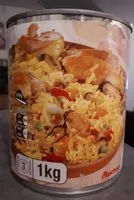 Mängden socker i Paëlla volaille fruits de mer