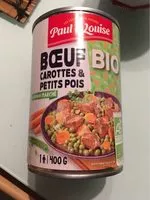 Mängden socker i Boeuf carottes et petits pois