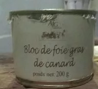 Mängden socker i Bloc de foie gras de canard