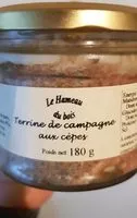 Mängden socker i hameau du bois terrine de campagne aux cèpes