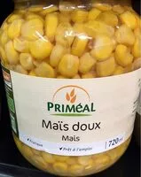 Mängden socker i Mais Doux