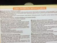 Mängden socker i Coeur Fondant Abricot Pêche Bio - 200 G - Ma Vie Sans Gluten
