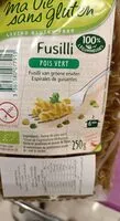 Mängden socker i Fusilli Au Pois Vert Bio - 250 G - Ma Vie Sans Gluten