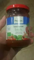 Mängden socker i Primeal Sauce Tomate Basilic