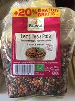 Mängden socker i Lentille et pois