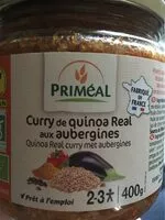 Mängden socker i Curry de quinoa real aux aubergines