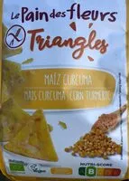 Mängden socker i le pain des Fleurs mais kurkuma Triangles