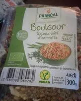 Mängden socker i Boulgour légumes d'été et sarriette