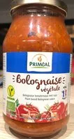 Mängden socker i Bolognaise végétale