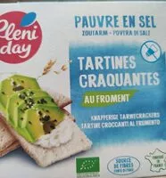Mängden socker i Tartines craquantes au froment pauvre en sel