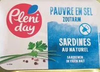 Mängden socker i Sardines au naturel pauvre en sel