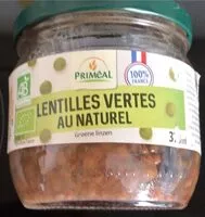 Mängden socker i Lentilles vertes au naturel