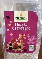 Mängden socker i Muesli 5 céréales