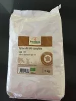 Mängden socker i Farine de blé complète type 110