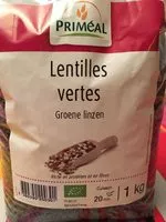 Mängden socker i Lentilles vertes