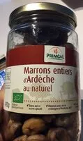 Mängden socker i MARRONS ENTIERS AU NATUREL