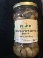 Mängden socker i Champignons De Paris émincés En Conserve Bio - 280ML - Priméal