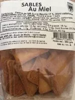 Mängden socker i Sables au miel