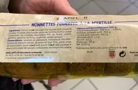Mängden socker i Nonnettes fourres a la myrtille