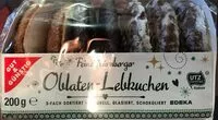 Mängden socker i Feine Nürnberger Oblaten-Lebkuchen